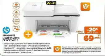 Expert hp Stampante Multifunzione Deskjet 4122E offerta