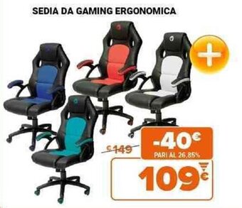 Expert nacon Sedia da gaming ergonomica offerta