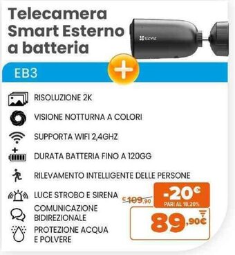 Expert Telecamera Smart Esterno a batteria offerta