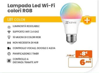 Ezviz Lampada Led Wi-Fi colori RGB
