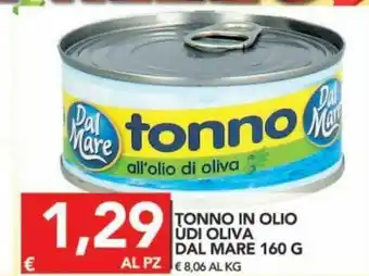 TuoDi Dal Mare Tonno in Olio Udi Oliva 160 g offerta
