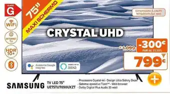Expert Samsung TV LED 75" UE75TU7090UXZT offerta