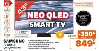 Expert Samsung TV QLED 43" QE43QN90BATXZT offerta