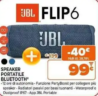 Expert JBL Flip 6 Speaker Portatile Bluetooth offerta