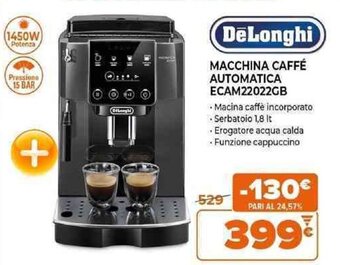 Expert DeLonghi Macchina Caffè Automatica ECAM22022GB offerta