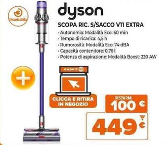 dyson Scopa Ric. S/Sacco V11 Extra