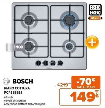 Expert Bosch Piano Cottura PGP6B5B85 offerta