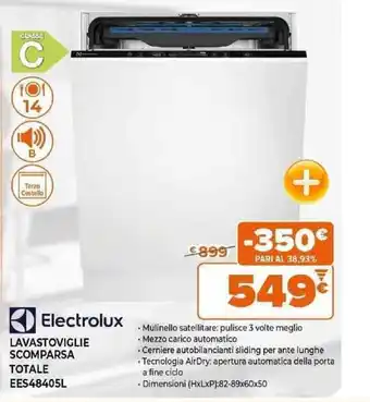 Electrolux Lavastoviglie Scomparsa Totale EES48405L