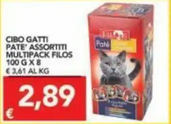 TuoDi Cibo Gatti Pate' Assortiti Multipack Filos 100 g x 8 offerta