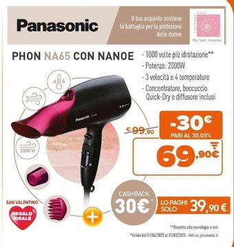 Expert Panasonic Phon Na65 con Nanoe offerta