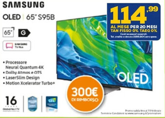 Euronics Samsung OLED 65" S95B offerta