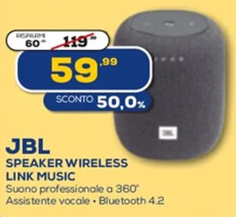 Euronics JBL Speaker Wireless Link Music offerta