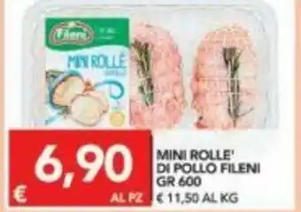 TuoDi Mini Rolle' di Pollo Fileni 600 gr offerta