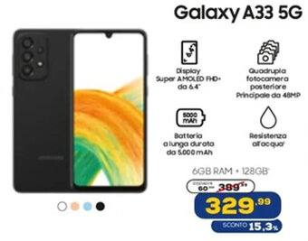 Euronics Samsung Galaxy A33 5G offerta