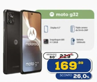Euronics motorola moto g32 offerta
