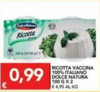 TuoDi Dolce Natura Ricotto Vaccina 100% Italiano 100 g x 2 offerta