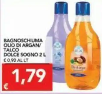 TuoDi Dolce Sogno Bagnoschiuma Olio di Argan/Talco 2 l offerta
