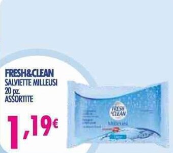 Acqua & Sapone Fresh & Clean Salviette Milleusi 20 pz assortite offerta