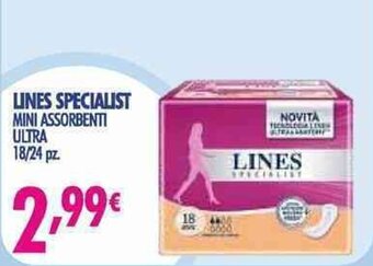 Acqua & Sapone Lines Specialist Mini Assorbenti ultra 18/24 pz offerta