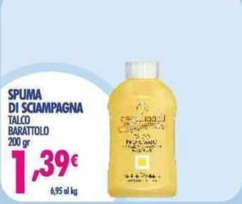 Acqua & Sapone Spuma di Sciampagna Talco Barattolo 200 gr offerta