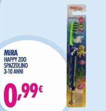 Acqua & Sapone Mira Happy Zoo Spazzolino 3-10 Anni offerta