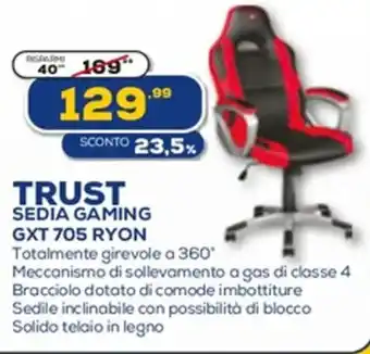 Euronics Trust Sedia Gaming GXT 705 Ryon offerta