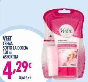 Acqua & Sapone Veet Crema Sotto La Doccia 150 ml Assortita offerta