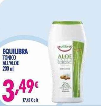 Acqua & Sapone Equilibra Tonico All'Aloe 200 ml offerta