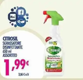 Acqua & Sapone Citrosil Sgrassatore Disinfettante 650 ml assortitto offerta