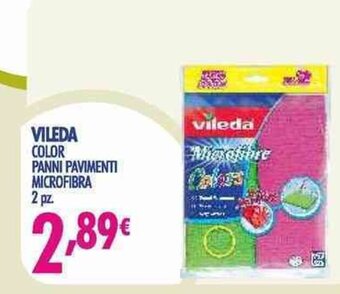 Acqua & Sapone Vileda Color Panni Pavimenti Microfibra 2 pz offerta