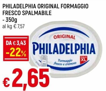 Famila Philadelphia Original formaggio fresco spalmabile 350 g offerta