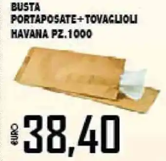 Big Food Busta Portaposate+Tovaglioli Havana 1000pz. offerta