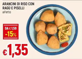 Arancini Di Riso Con Ragùe Piselli all'etto