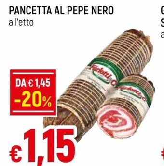 Famila Pancetta Al Pepe Nero all'etto offerta
