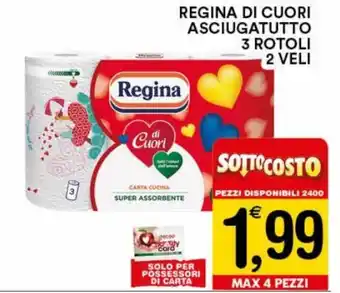 Gecop Regina di Cuori Asciugatutto 3 rotoli 2 veli offerta