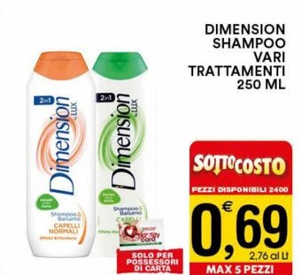 Gecop Dimension Shampoo vari trattamenti 250 ml offerta