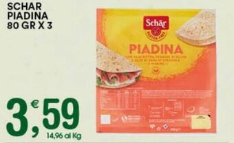Gecop Schär Piadina 80 gr x 3 offerta