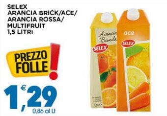 Gecop Selex Arancia Brick/Ace/Arancia rossa/multifruit - 1,5 litri offerta
