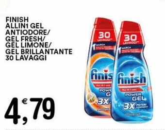 Gecop Finish All in 1 Gel Antiodore/Gel Fresh/Gel Limone/Gel Brillantante 30 lavaggi offerta