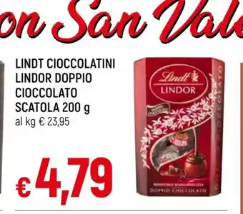 Famila Lindt Cioccolatini Lindor Doppio Cioccolato Scatola 200 g offerta