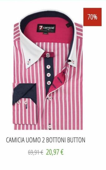 Camicia uomo 2 bottoni button