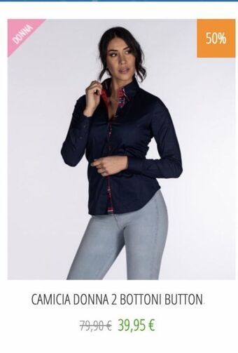 7 Camicie Camicia donna 2 bottoni button offerta