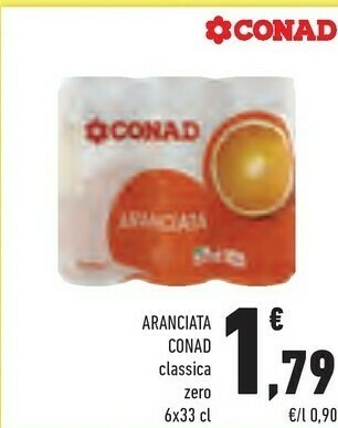 Conad Conad Aranciata Classica Zero offerta