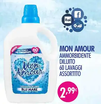 Acqua & Sapone Mon Amour Ammorbidente Diluito 60 Lavaggi Assortito offerta