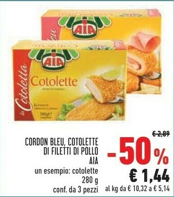 Conad Aia Cotoletta Classica Di Filetti Di Pollo 280 G(ml) offerta