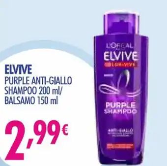 Acqua & Sapone Elvive Purple Anti-Giallo Shampoo 200 ml/Balsamo 150 ml offerta