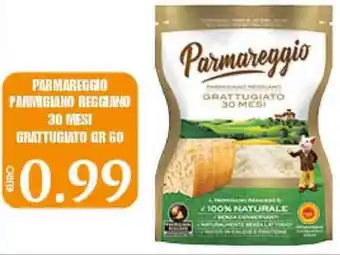 Big Food Parmareggio Parmigiano Reggiano 30 Mesi Grattugiato 60gr offerta
