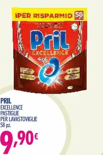 Acqua & Sapone Pril Excellence Pastiglie Per Lavastoviglie 58 pz offerta