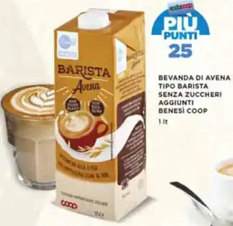 Coop Ciio Benesì Bevanda di Avena Tipo Barista Senza Zuccheri Aggiunti 1 lt offerta