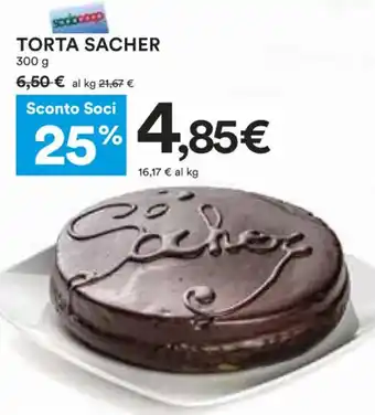 Coop Torta Sacher 300 g offerta